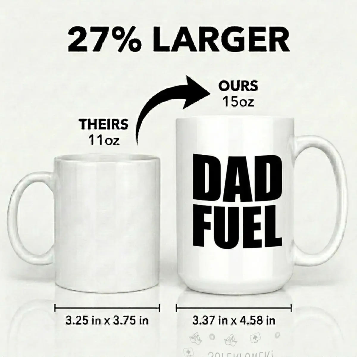 Artisan Owl Dad Fuel Coffee Mug 443ml (15oz) | Funny Ceramic Cup for Father, Husband, Expecting Dad - view 2