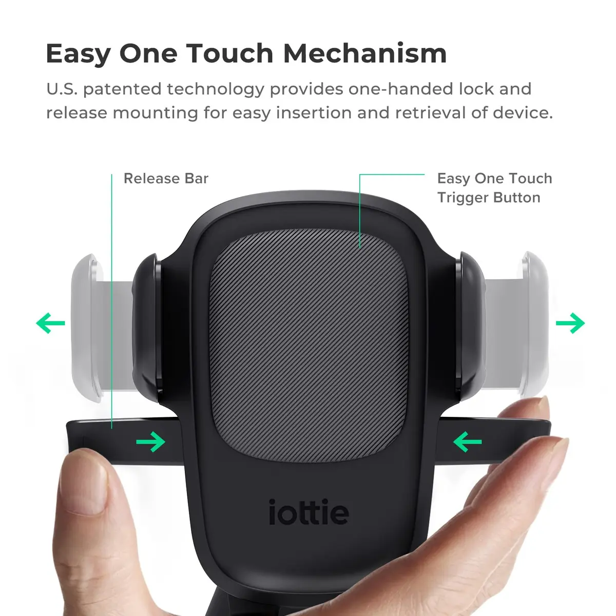 iOttie Easy One Touch 5 Air Vent & Flush Mount Combo - Universal Car Phone Holder for Smartphones, 10.2 cm (4 in) Width Capacity - view 2