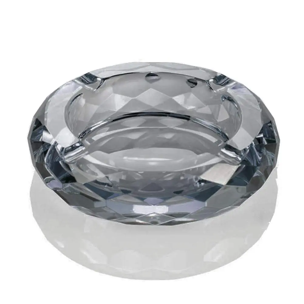 HOSTEESSCHOICE Crystal Glass Ashtray | Round Crystal Decor for Home & Office - main product image