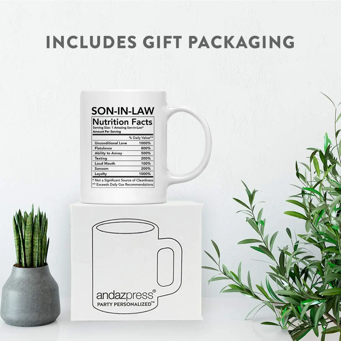 Andaz Press Funny 11oz Ceramic Coffee Tea Mug Thank You Gift Son-in-Law | Novelty Gag Birthday Christmas - view 4