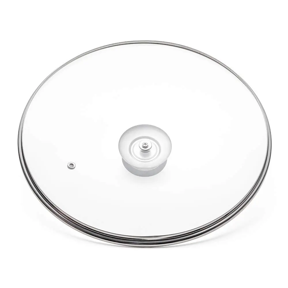 ELKKNOVE Glass Lid for Frying Pan, 26cm | Tempered Vented Clear Cover with Silicone Ring - view 2