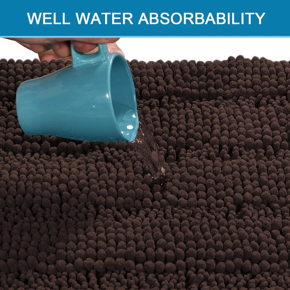 H.VERSAILTEX Thick Chenille Bathroom Rug Mat Set 2 Piece | Extra Soft & Absorbent - view 4