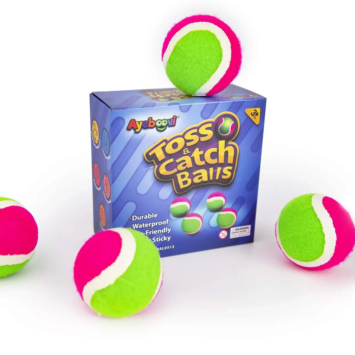 Ayeboovi Replacement Sticky Balls 4 Packs, 72.6g (2.6 Inch Diameter) | Toss and Catch Game Balls - view 7