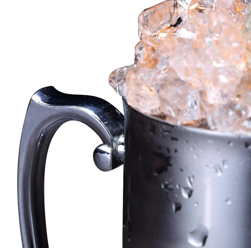 N2 20oz Double Wall Stainless Steel Beer Mug Shaker Handle Silver | Classic 18/8 Steel Drinkware (20oz, 580ml) - view 7