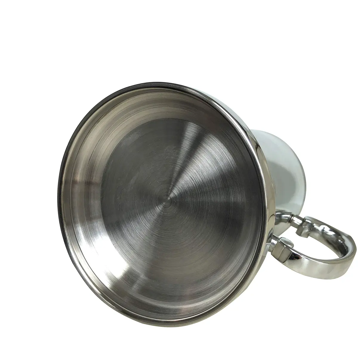 N2 20oz Double Wall Stainless Steel Beer Mug Shaker Handle Silver | Classic 18/8 Steel Drinkware (20oz, 580ml) - view 3