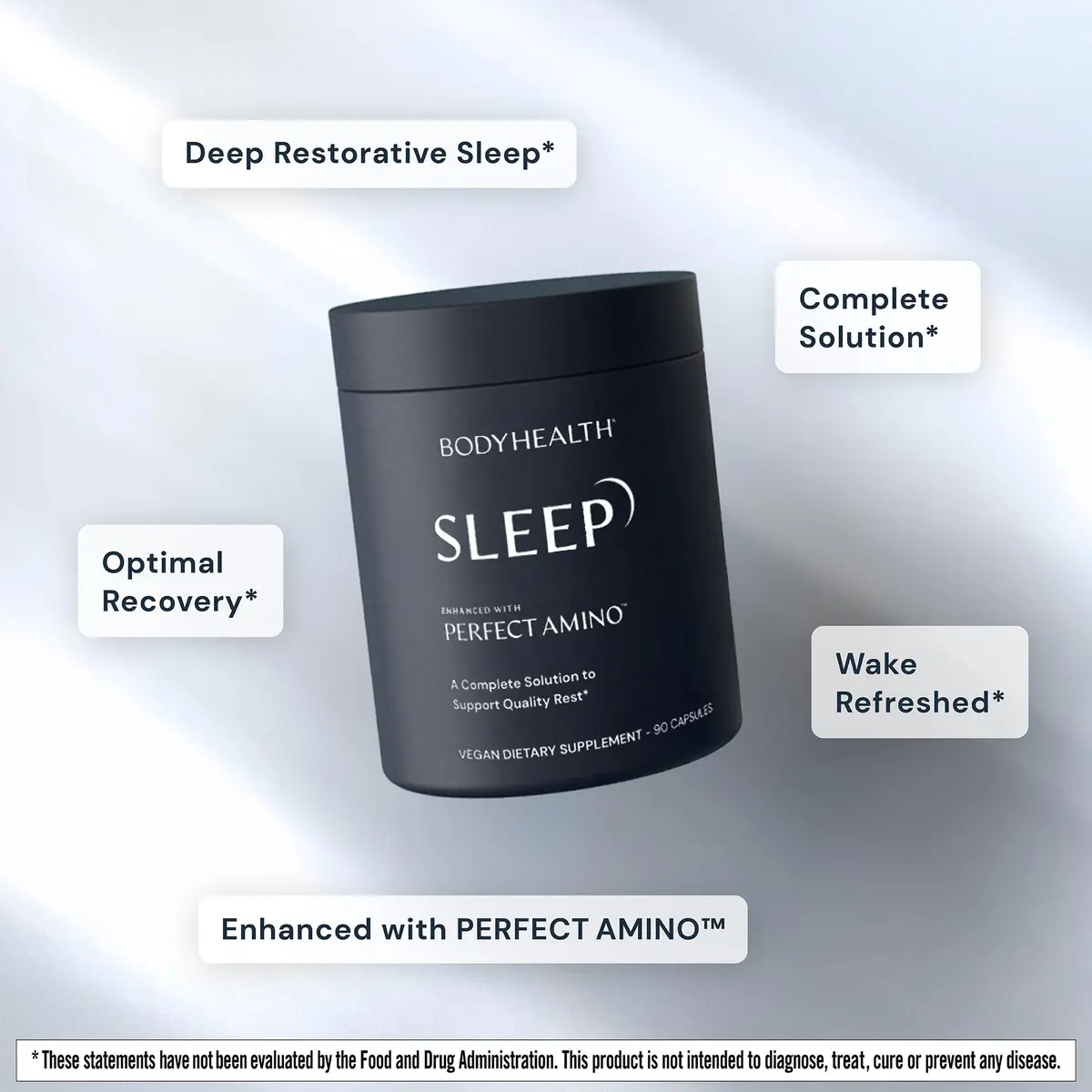 BodyHealth Sleep, Sleep Aid & Supplement for Adults, 3 mg Melatonin, Non-Habit Forming, 90 Capsules | Deep Rest & Stress Relief - view 3