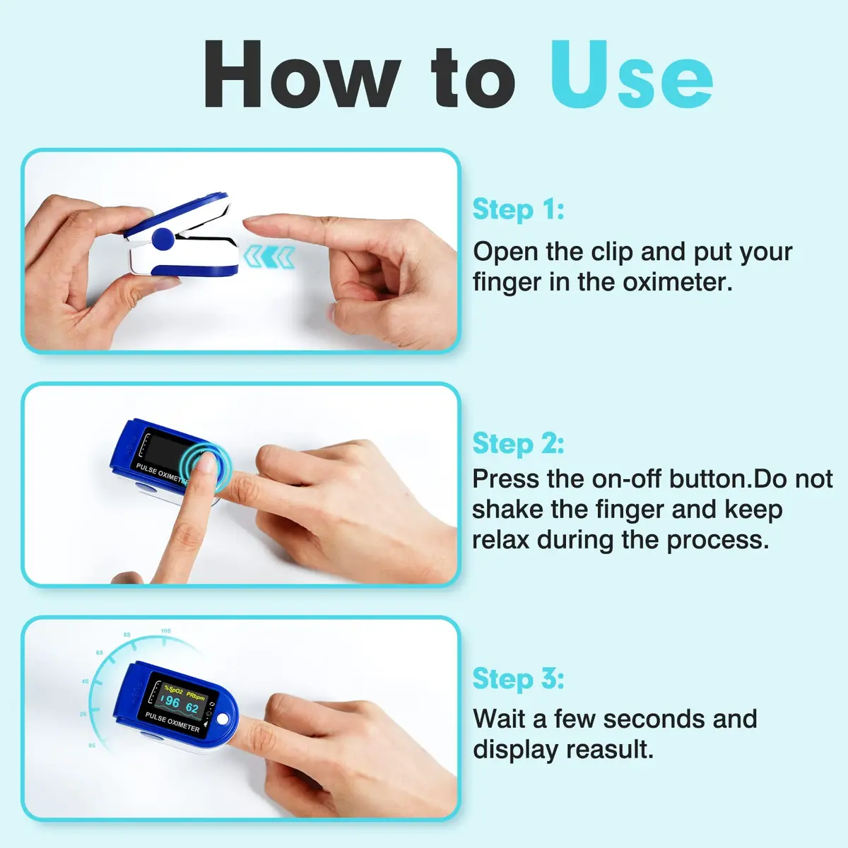 Easy@Home Fingertip Pulse Oximeter with Waveform Display | Accurate & Portable for Sports & Aviation - view 6