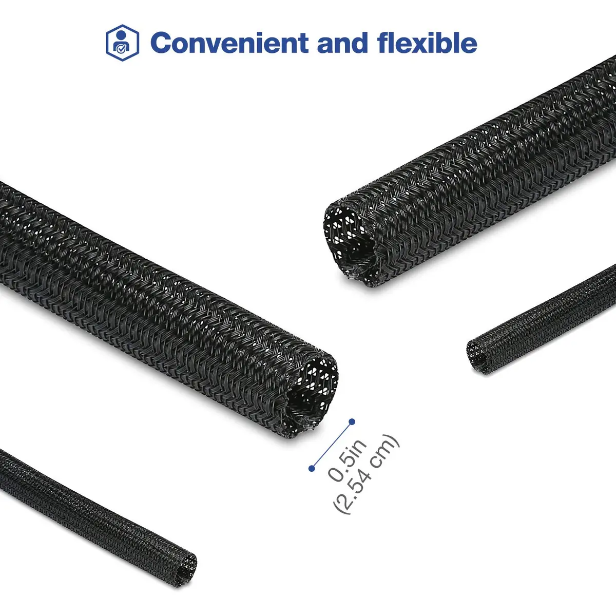 JOTO 26 Feet Cable Management Sleeve -Black | Flexible Wire Wrap for Home & Office - view 7