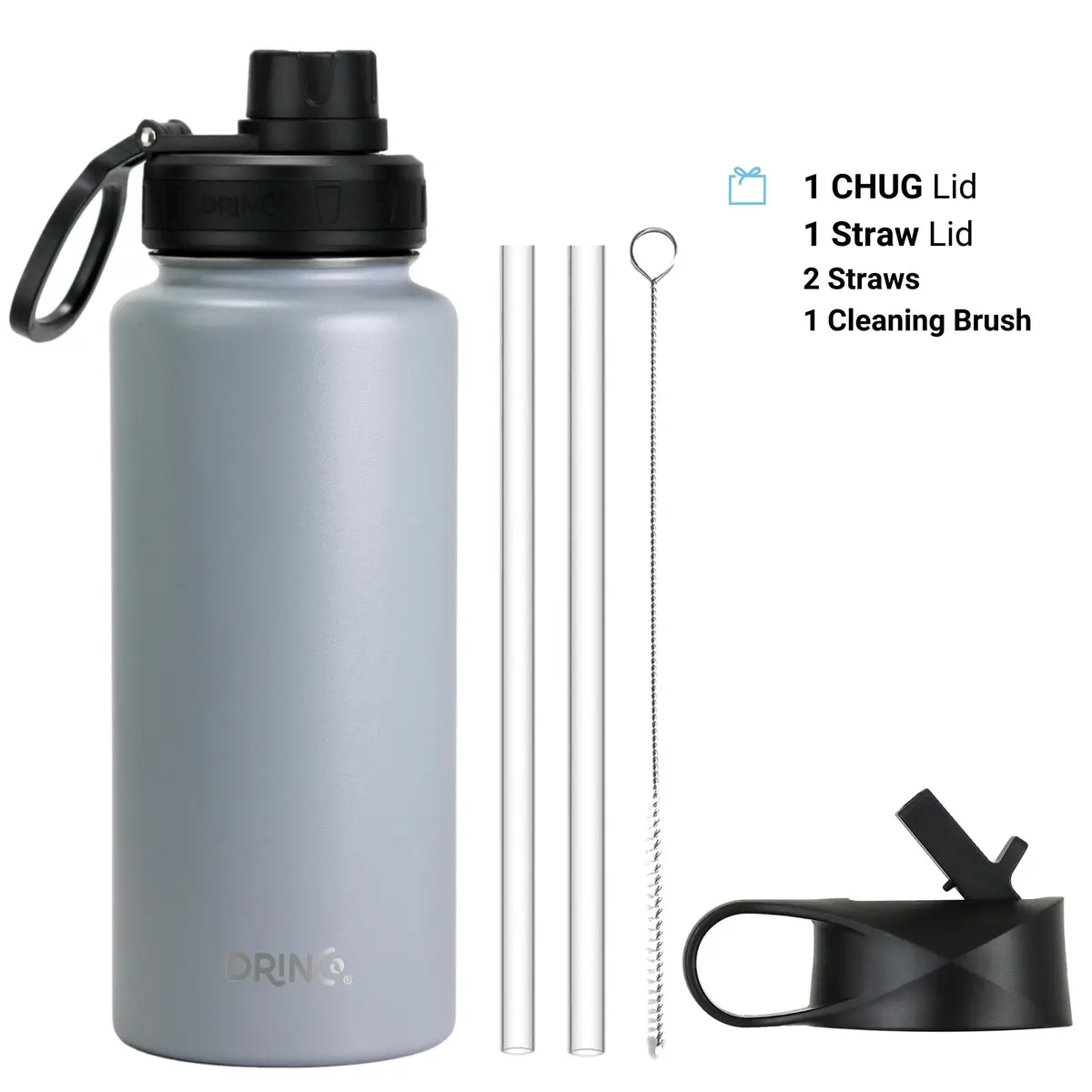Drinco Stainless Steel Water Bottle 32oz Vacuum Insulated Wide Mouth Leak Proof Keep Cold Sport Camping Hiking - view 2