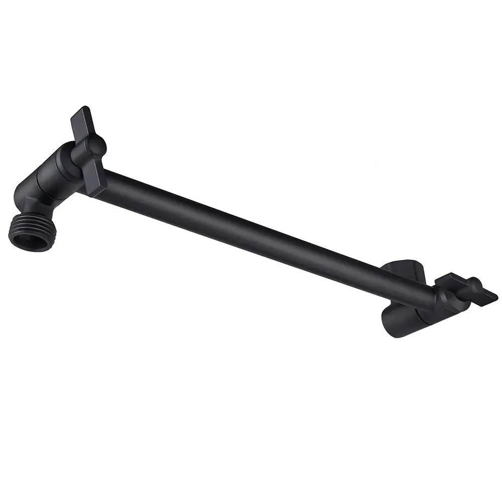 NearMoon Adjustable Shower Arm Extension with Universal Connection, 11 Inch (28 cm), Matte Black | Solid 304 Stainless Steel - main product image
