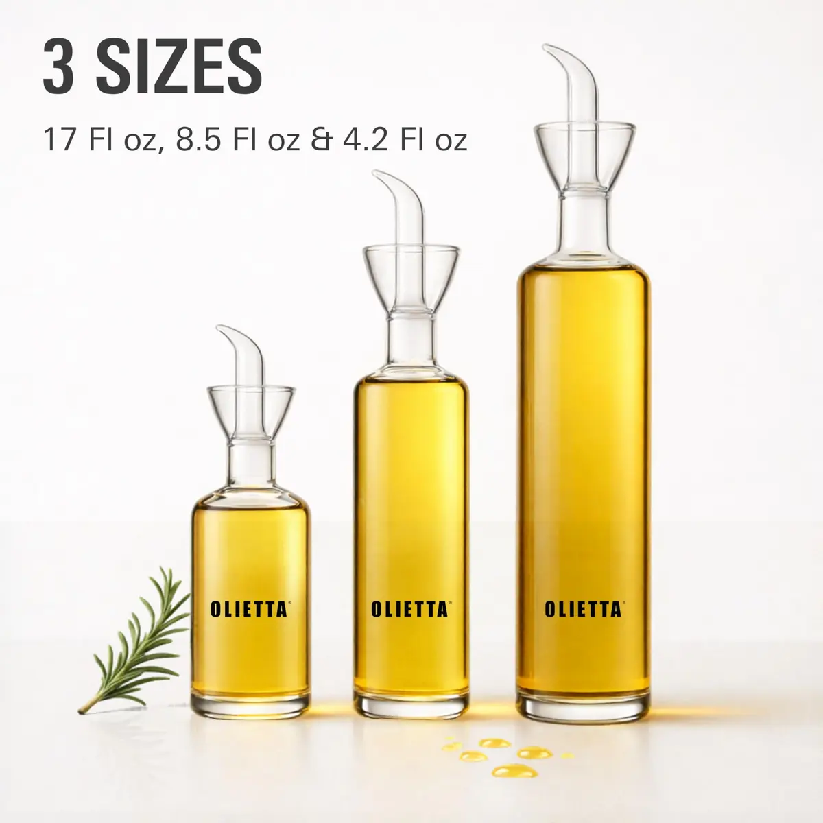 Olietta 17 fl oz Borosilicate Glass Oil Dispenser | Drip-Proof, Heat-Resistant Kitchen Bottle - view 7