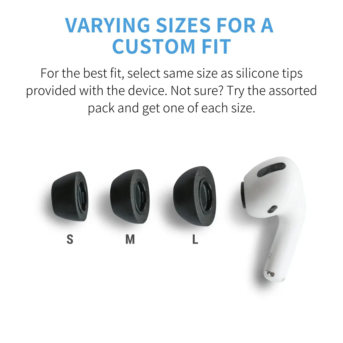 Comply Memory Foam Replacement Ear Tips for Apple AirPods Pro 1 & 2, Small, Black | Ultimate Comfort & Secure Fit - view 8