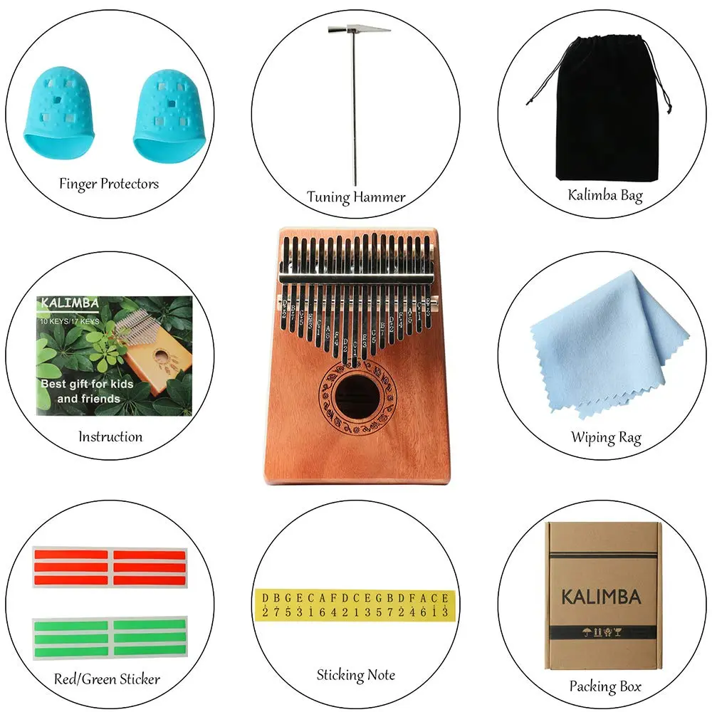 Ubblove Kalimba Thumb Piano 17 Keys | Portable Finger Piano for Adults & Kids - view 4