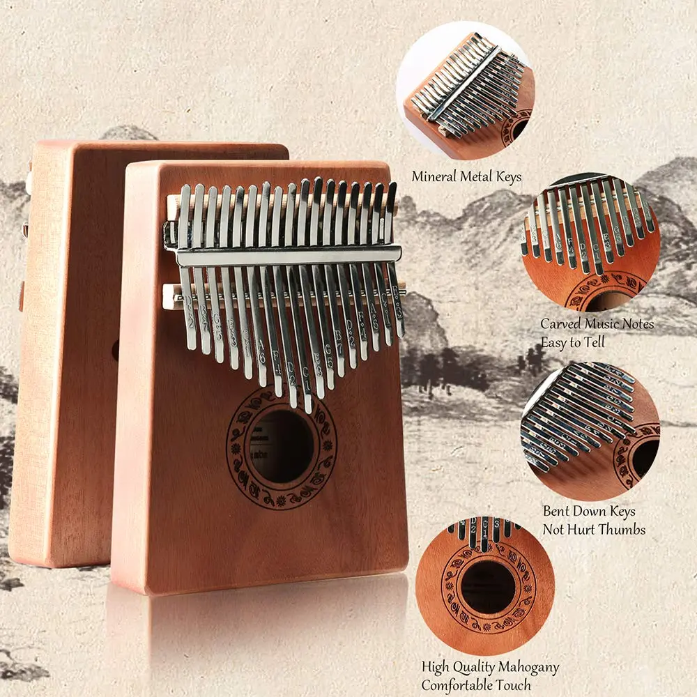 Ubblove Kalimba Thumb Piano 17 Keys | Portable Finger Piano for Adults & Kids - view 2