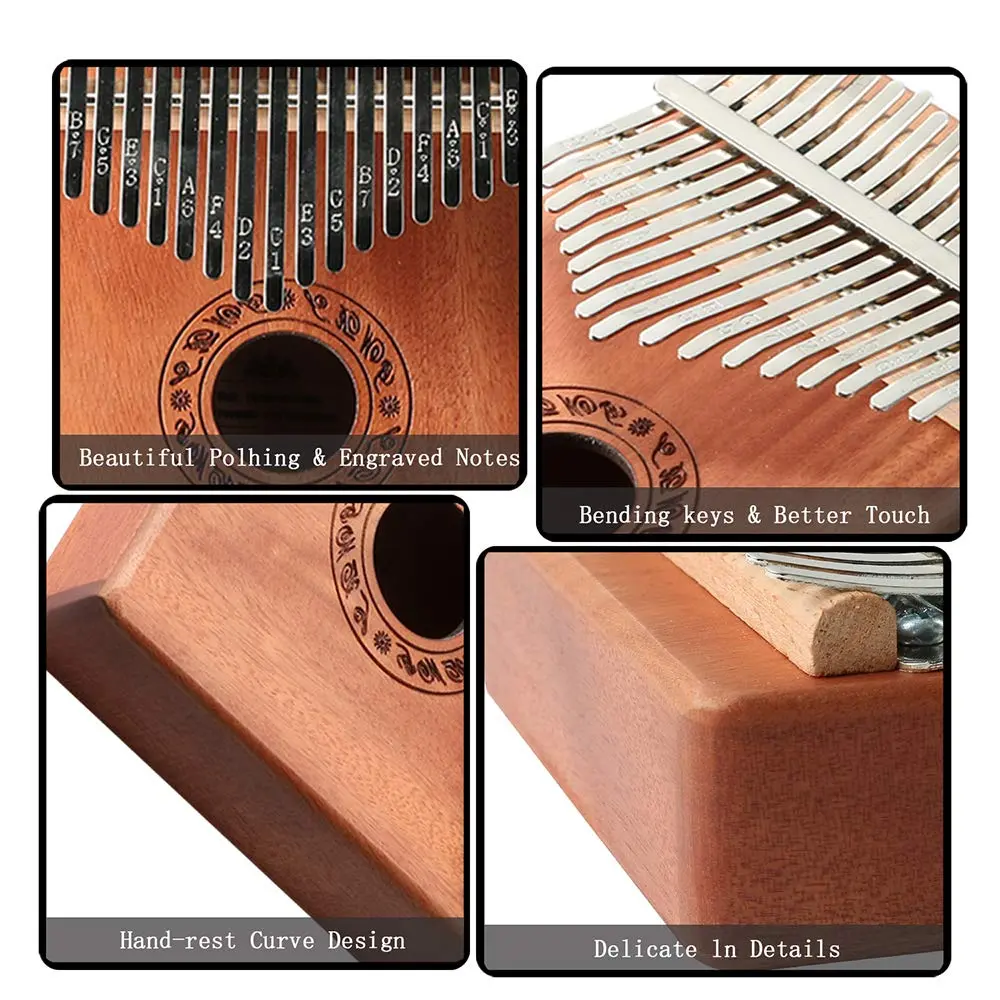 Ubblove Kalimba Thumb Piano 17 Keys | Portable Finger Piano for Adults & Kids - view 3