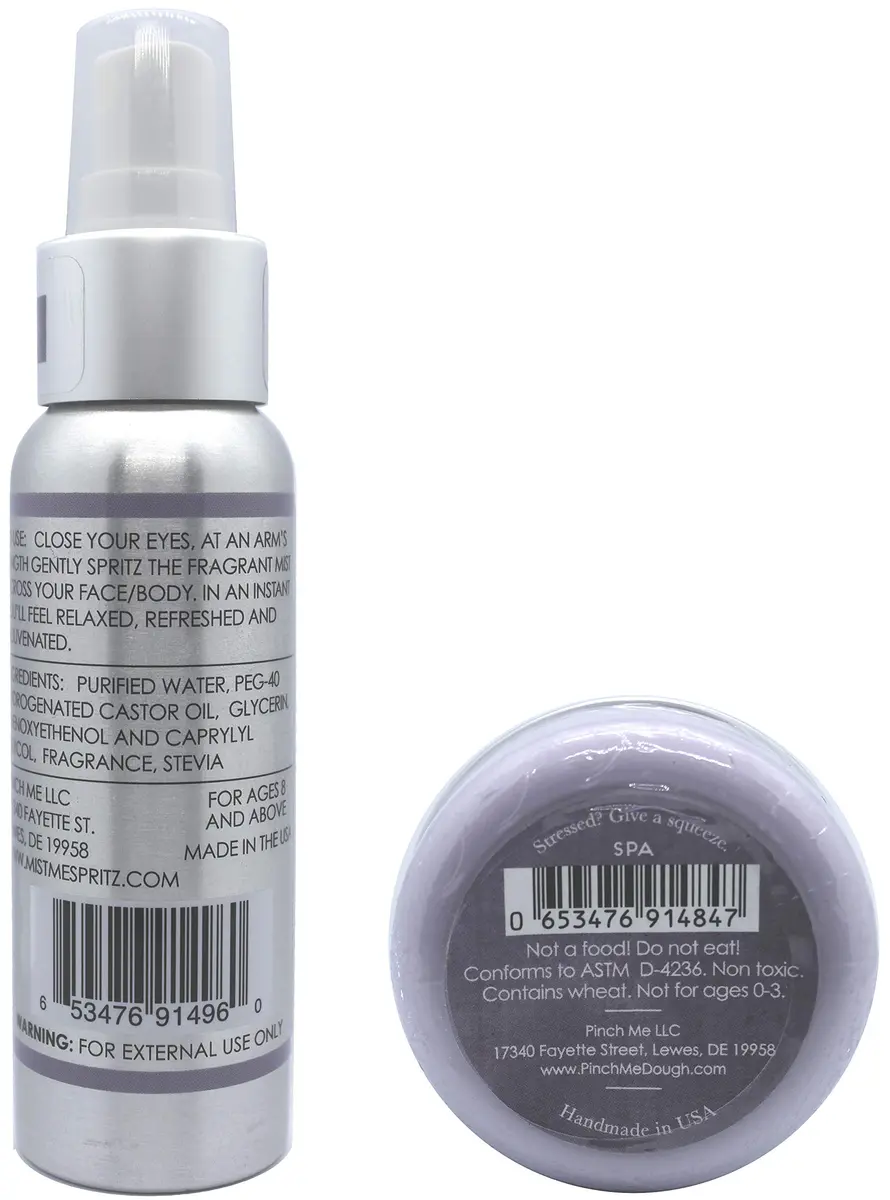 Pinch Me Stress Relief Combo Pack Mist Me Spray and Pinch Me Dough - 3 oz | Aromatherapy for Relaxation - main product image