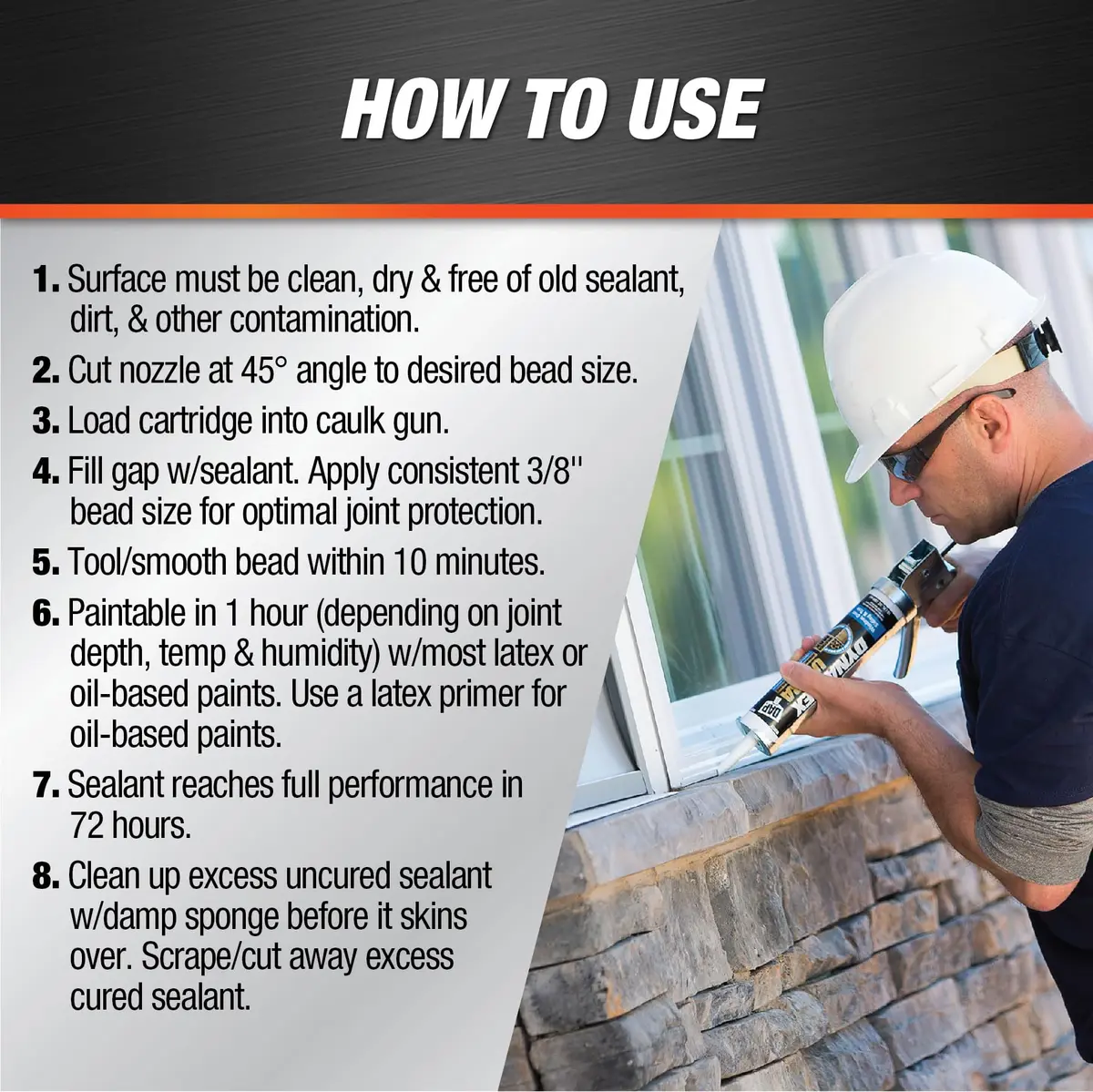 DAP Dynaflex Ultra Advanced Exterior Sealant Light Gray 10.1 Oz | Weather Max Technology - view 2