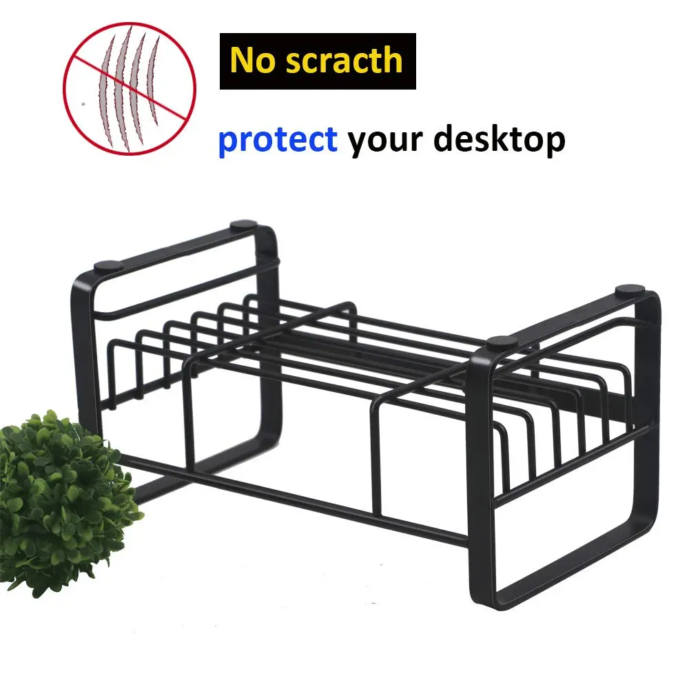kaileyouxiangongsi Stainless Steel Sponge Holder with Drain Pan | Kitchen Sink Organizer (7.2 in x 4 in x 3.5 in) - view 4