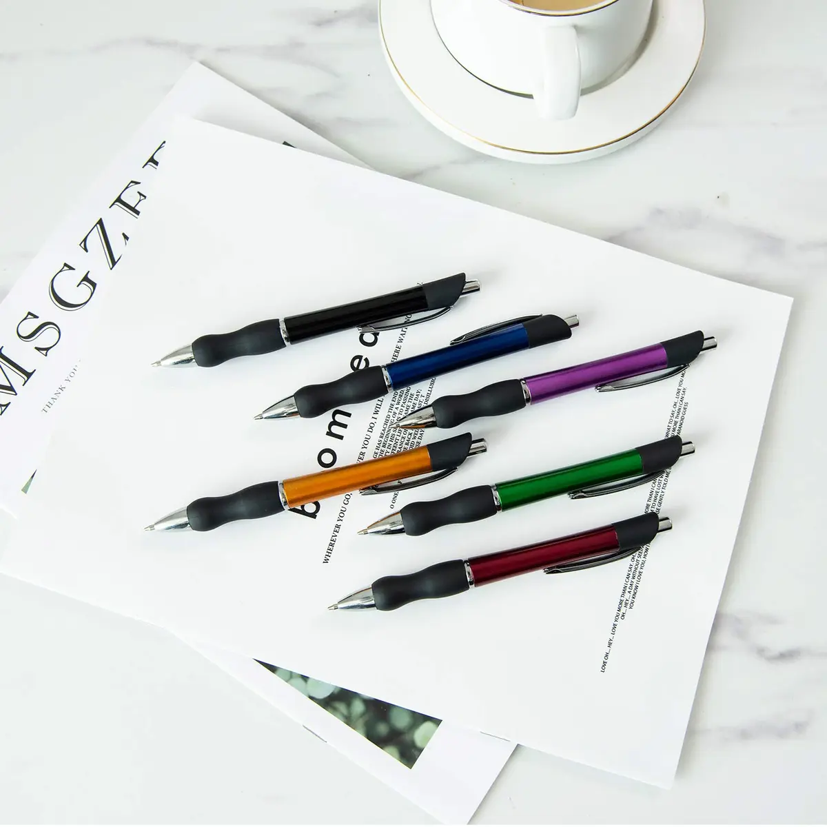 MiSiBao Retractable Ballpoint Pens Black Ink 1mm Medium Point | Smooth, Refillable, for Office & School (140mm) - view 5