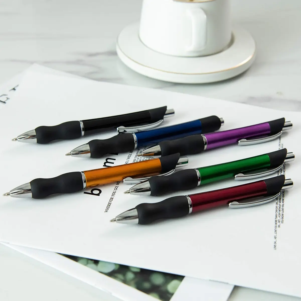 MiSiBao Retractable Ballpoint Pens Black Ink 1mm Medium Point | Smooth, Refillable, for Office & School (140mm) - view 4