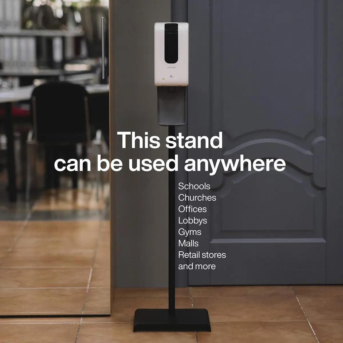 Luxton Home Automatic Hand Sanitizer Dispenser with Stand 1200ml | Touchless, Portable & Hygienic - view 4