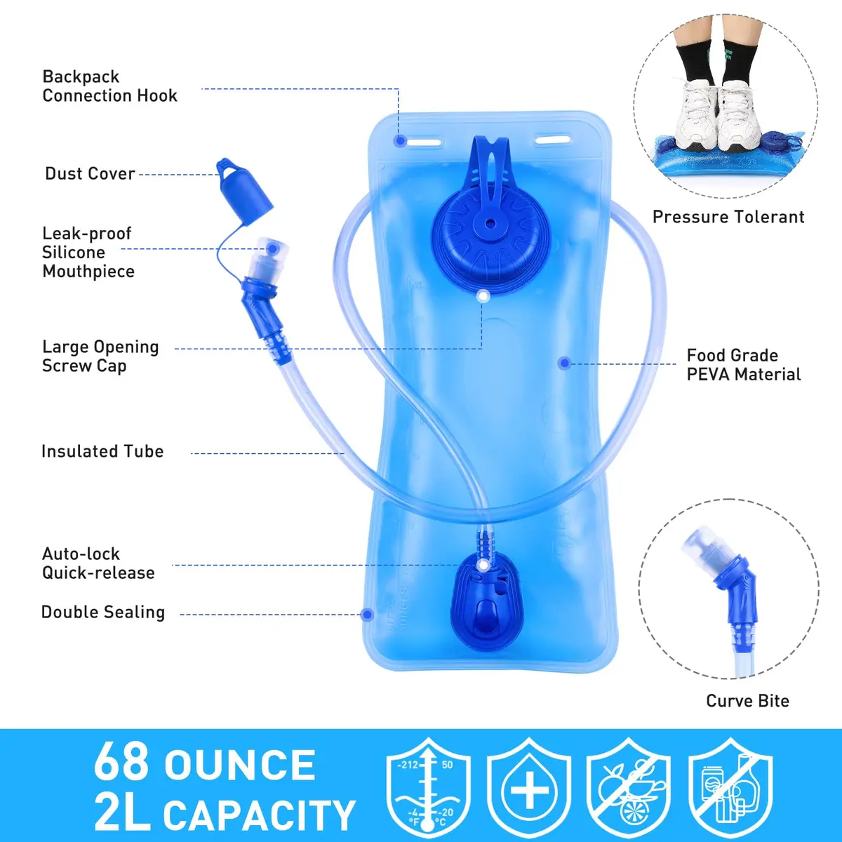KUYOU Rave Hydration Pack 2L | Festival & Outdoor Water Backpack (100 words) - view 6