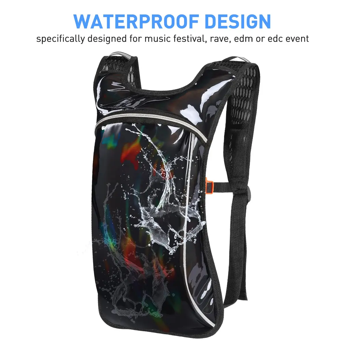 KUYOU Rave Hydration Pack 2L | Festival & Outdoor Water Backpack (100 words) - view 3