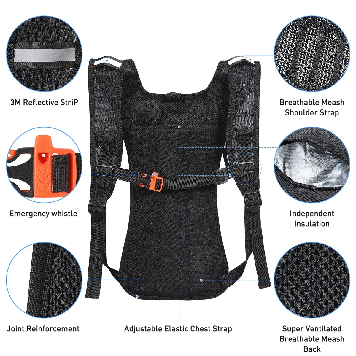 KUYOU Rave Hydration Pack 2L | Festival & Outdoor Water Backpack (100 words) - view 4