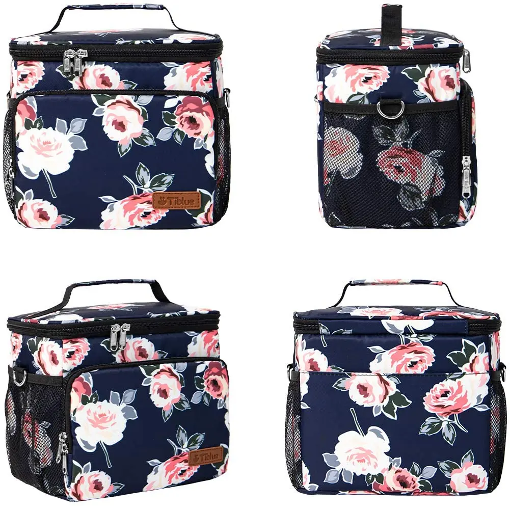 Tiblue Insulated Lunch Bag for Women/Men - Reusable Cooler Bag with Adjustable Shoulder Strap (Medium, Brave Ocean Camouflage) - view 8