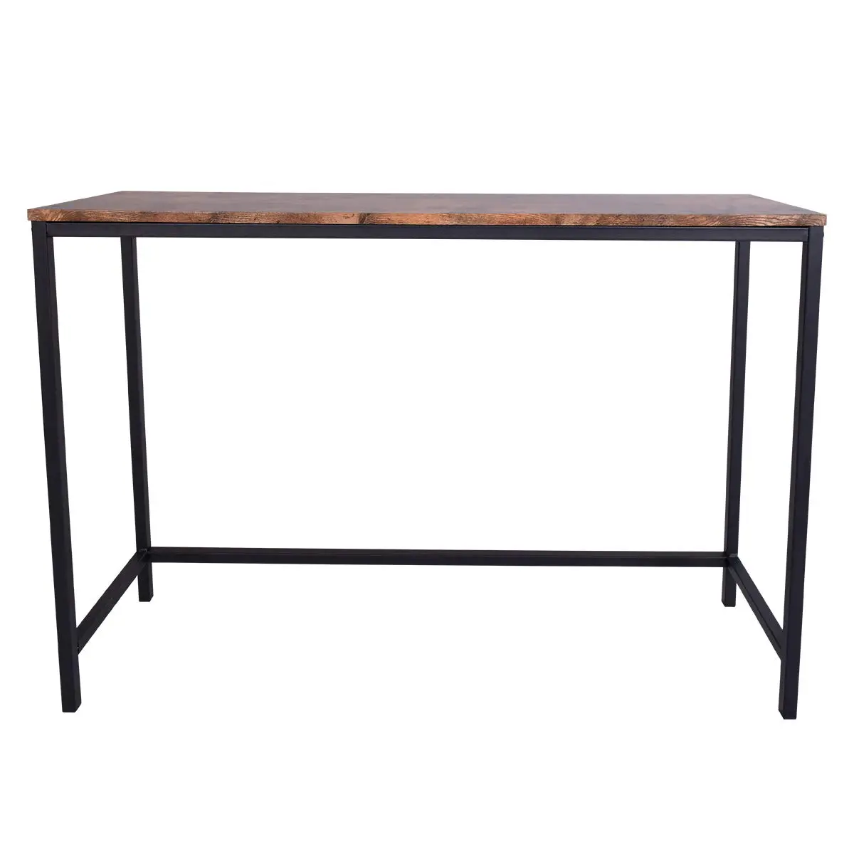 HOMERECOMMEND Console Table for Entryway Narrow Sofa Tables, Rustic Brown 105.5cm (41.54") | Sturdy Metal Frame & Wood Top - view 5