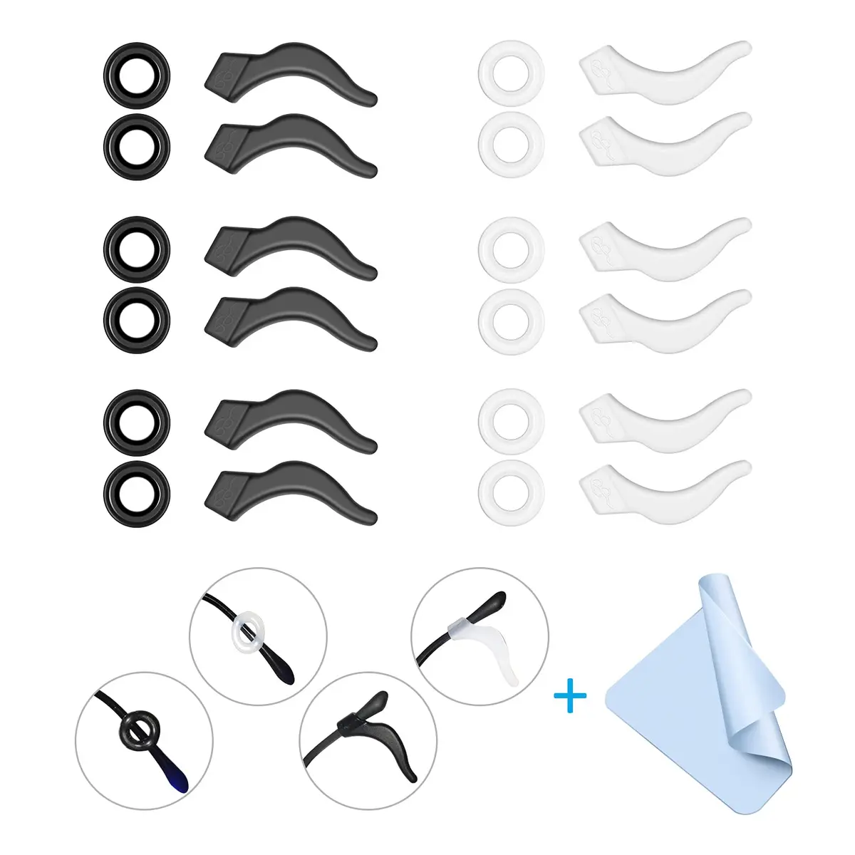 Mcyye Eyeglasses Ear Grips Silicone Anti Slip Retainer for Kids & Adults | Keep Glasses from Slipping - main product image