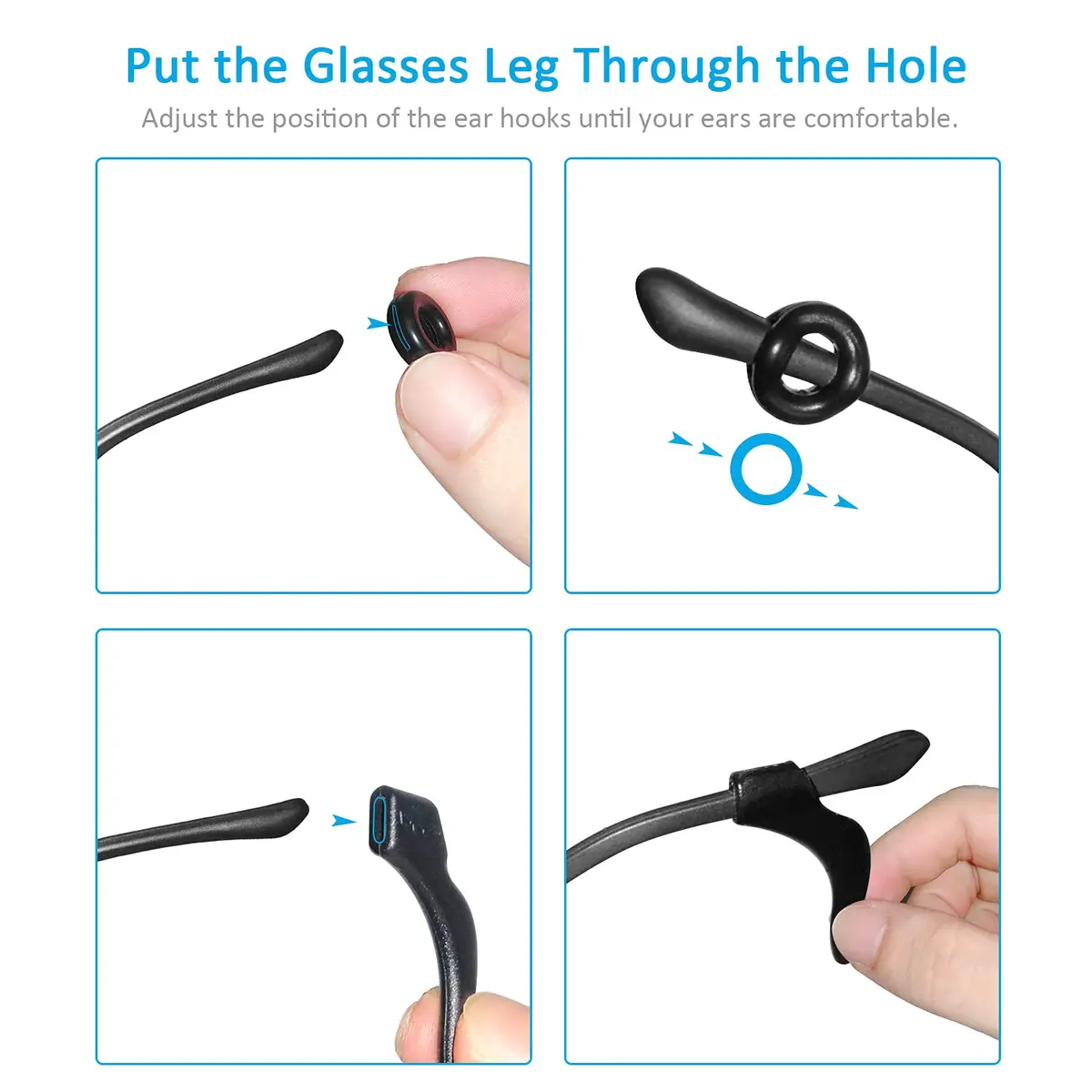 Mcyye Eyeglasses Ear Grips Silicone Anti Slip Retainer for Kids & Adults | Keep Glasses from Slipping - view 5