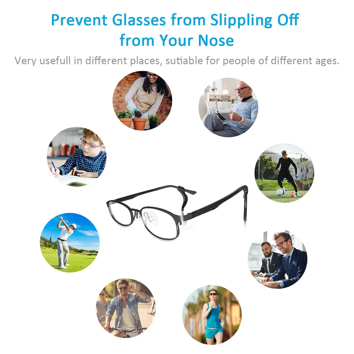 Mcyye Eyeglasses Ear Grips Silicone Anti Slip Retainer for Kids & Adults | Keep Glasses from Slipping - view 3