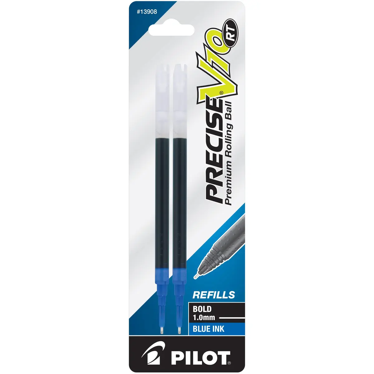 PILOT Precise V10 RT Ink Refills 1.0 mm Blue | Super smooth liquid ink for bold pens - main product image
