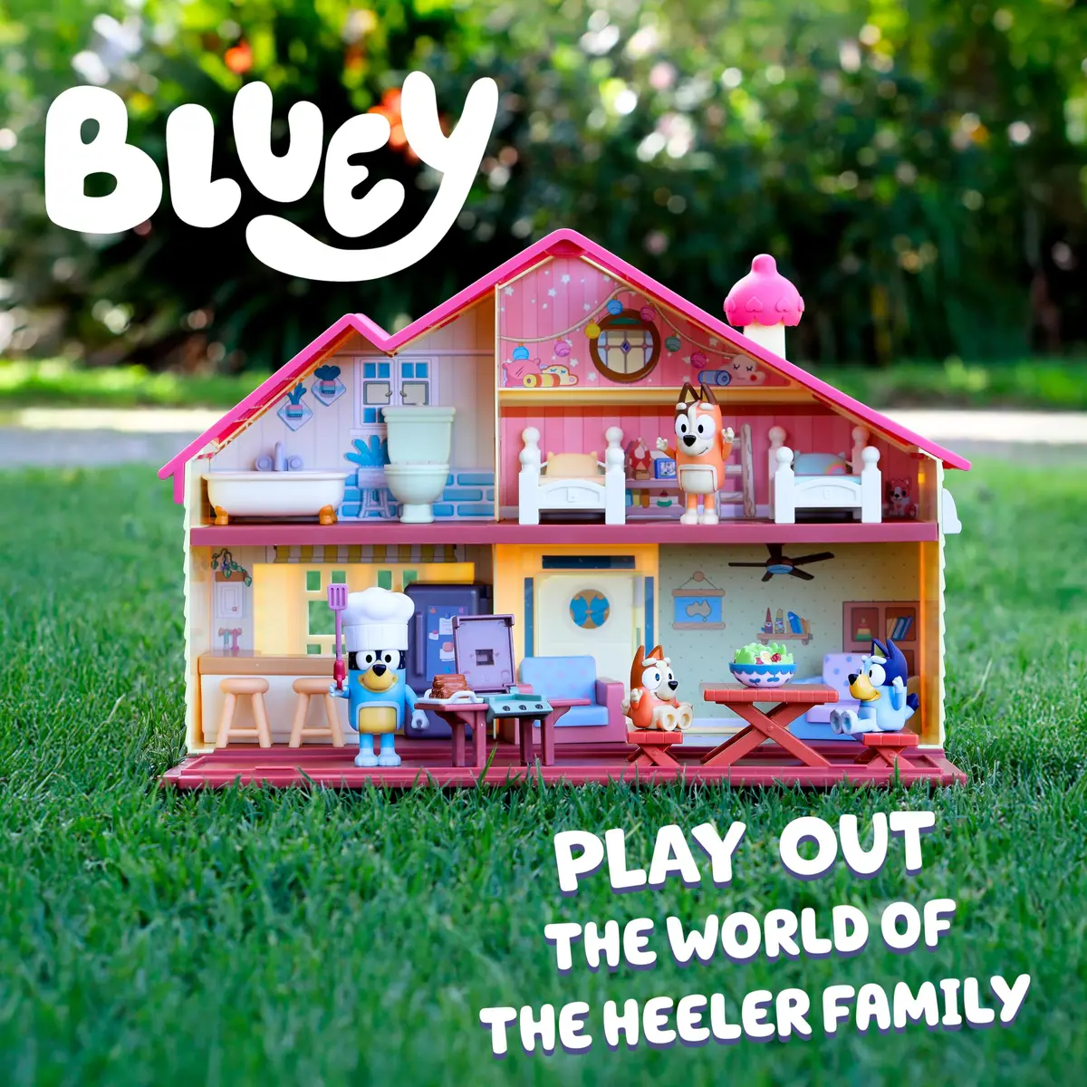 Bluey Family Home & BBQ Playhouse Mega Bundle with Figures & Furniture | Ages 3-5 - view 2