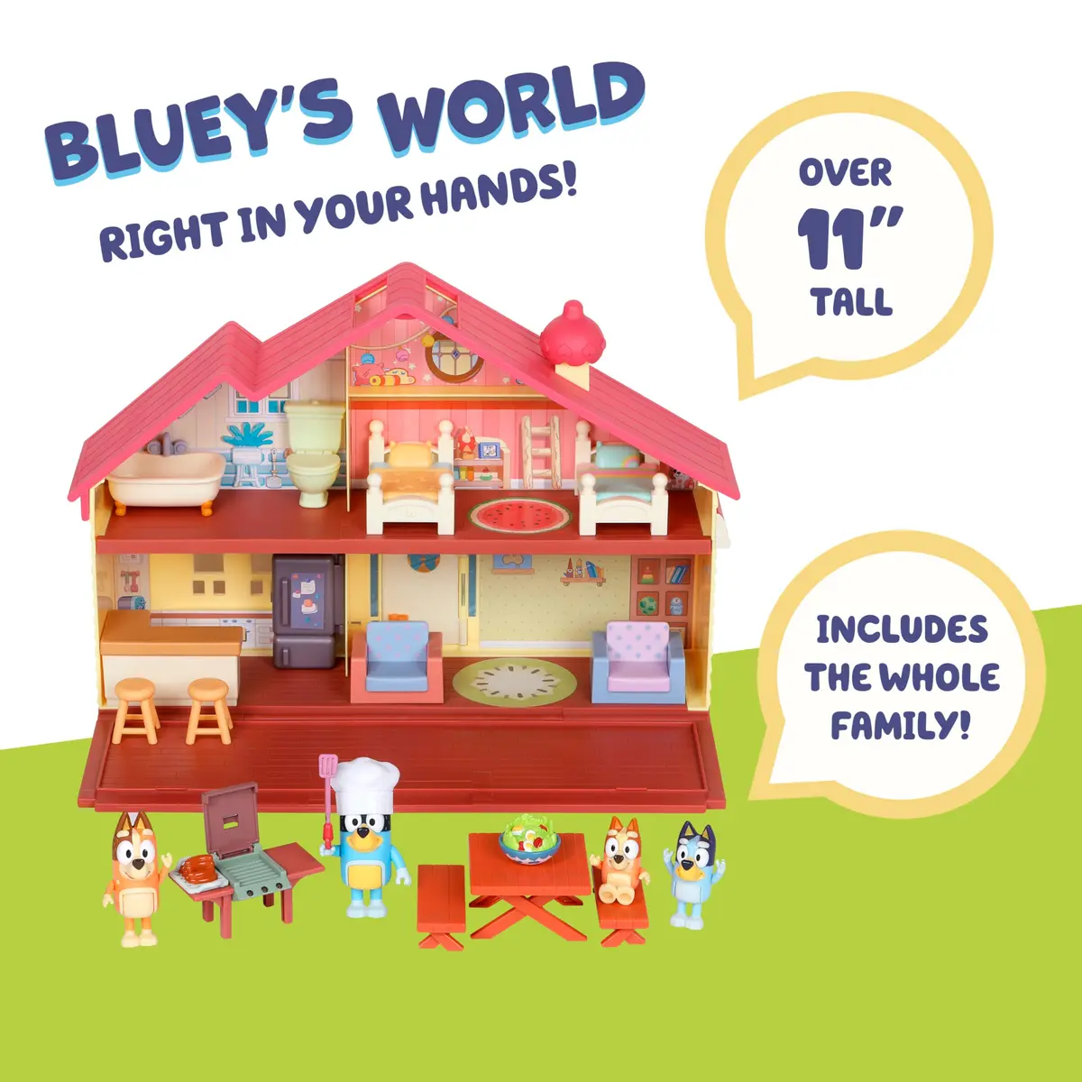 Bluey Family Home & BBQ Playhouse Mega Bundle with Figures & Furniture | Ages 3-5 - view 3