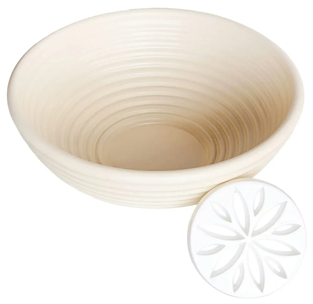 Talisman Designs Bread Proofing Basket with Embosser | 9-Inch Round Dough Rising Bowl | Perfect Crust & Artisan Loaves - view 9