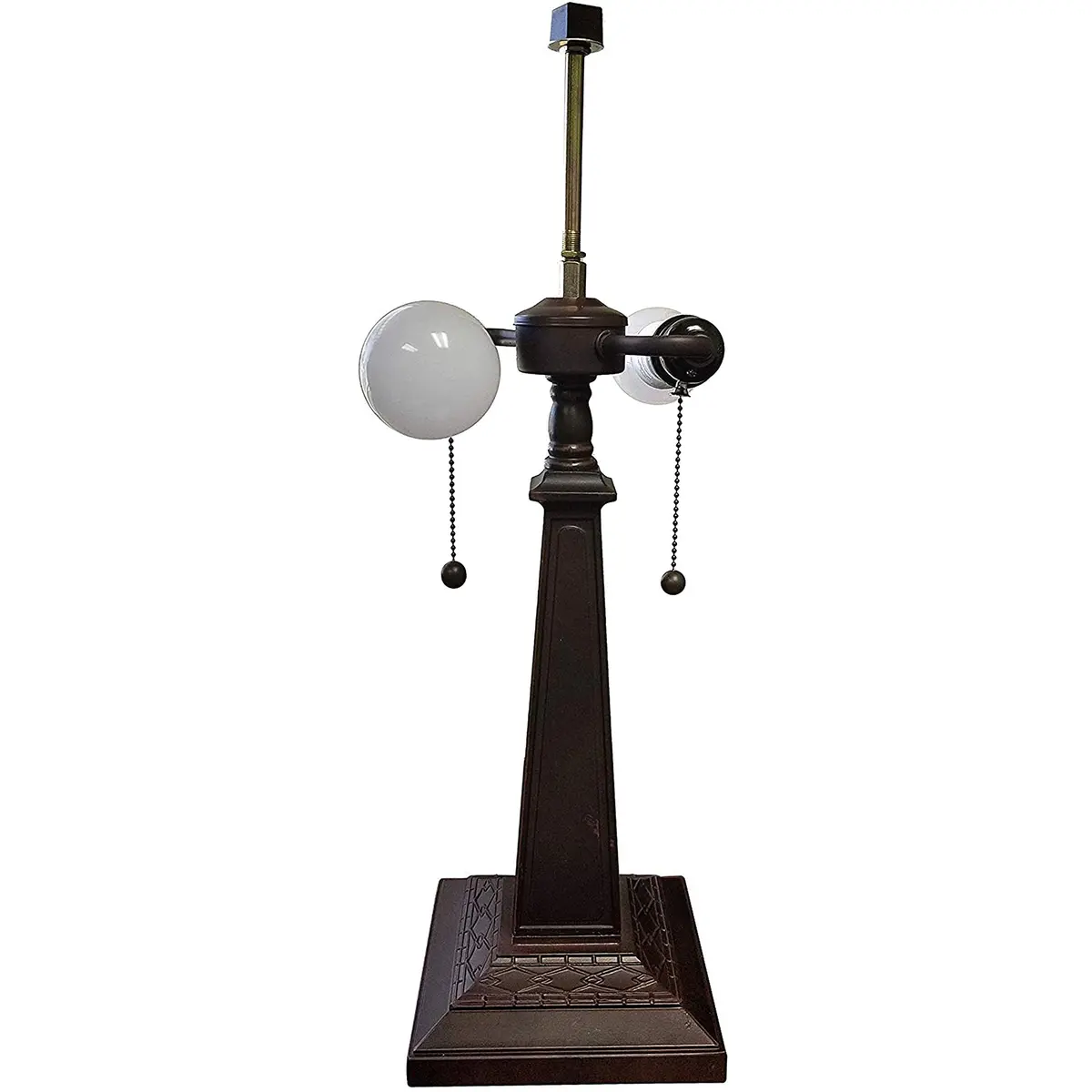 Amora Tiffany Style Table Lamp Banker Mission 22" Tall Stained Glass Multicolor | Vintage Antique Night Stand Living Room Bedroom Decor - view 7