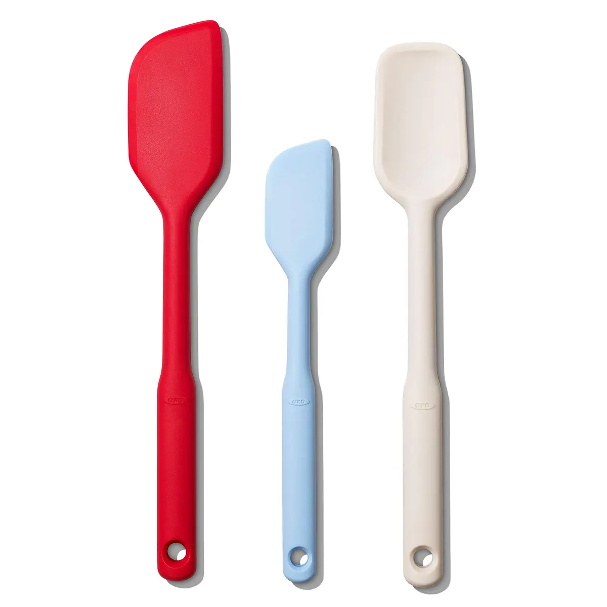 OXO Good Grips Silicone Heat Resistant Spatula Set - 3 Piece, Multicolor | Non-Stick Safe Kitchen Utensils - main product image