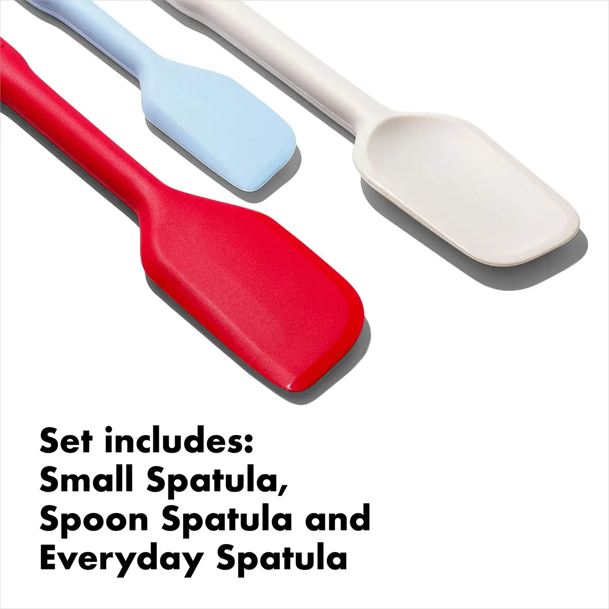 OXO Good Grips Silicone Heat Resistant Spatula Set - 3 Piece, Multicolor | Non-Stick Safe Kitchen Utensils - view 3