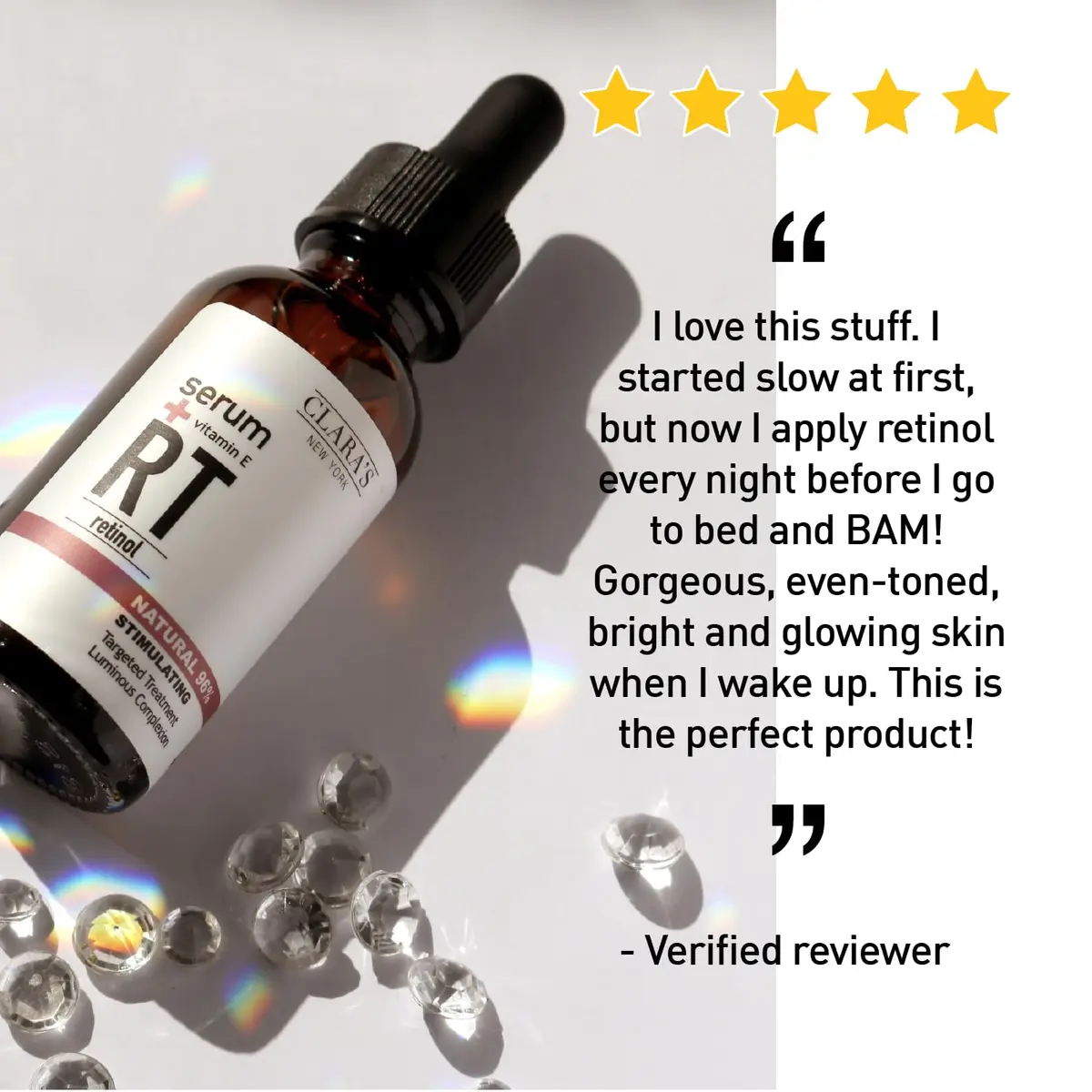 CLARA'S NEW YORK Retinol Facial Serum with Vitamin E | Hydrating & Firming 30ml - view 6