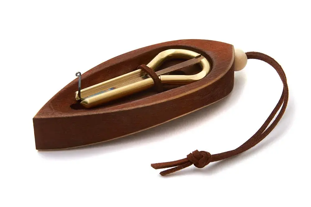 MUARO Pavel Potkin Jaw Harp with Dark Wooden Case | Handcrafted Siberian Musical Instrument - view 2