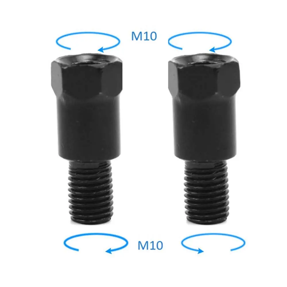 SEMIMO Motorcycle Mirror Mount Adapter 10mm RH to 10mm RH/LH (2 Pcs) | Universal Fit Alloy Steel Screws - view 2