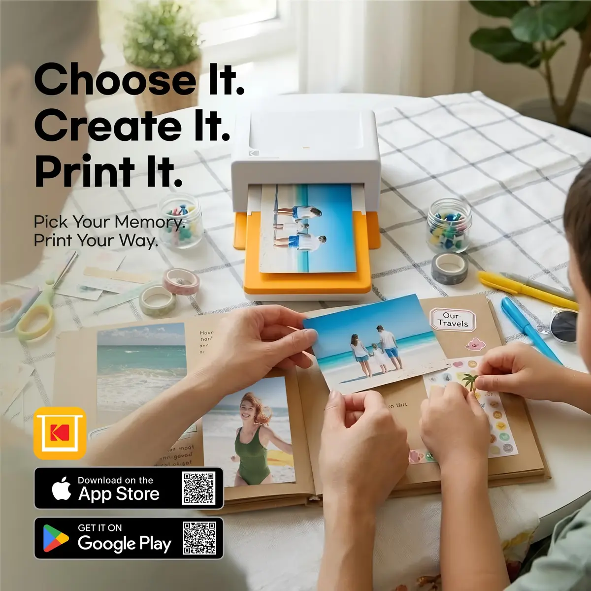 KODAK Dock Plus 4x6 Photo Printer with Docking Station & 50 Sheets | Smartphone Compatible, 4PASS Dye Sublimation, Water & Fade Resistant - view 9