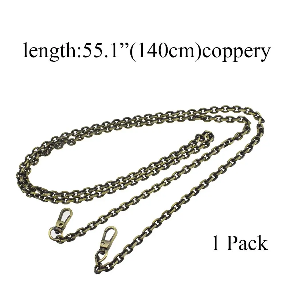 HAHIYO Mini Pochette Purse Chain Strap 55.1 Inches | 6mm Wide Bronze for Shoulder & Crossbody - view 5