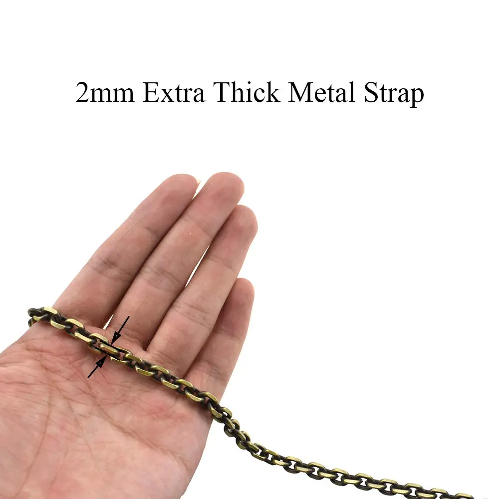 HAHIYO Mini Pochette Purse Chain Strap 55.1 Inches | 6mm Wide Bronze for Shoulder & Crossbody - view 3