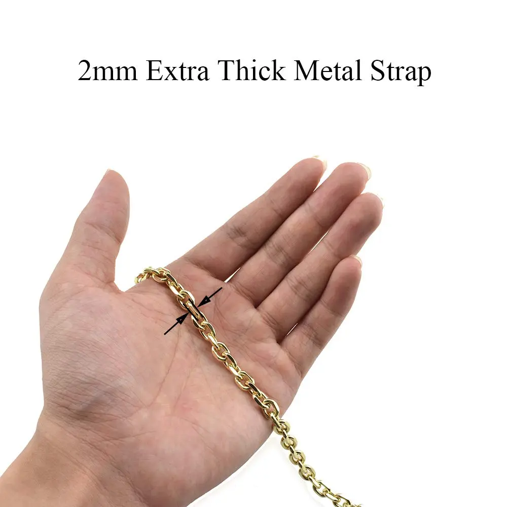 HAHIYO Mini Pochette Purse Chain Strap 15.7 Inches Light Gold | Slim Wide 6mm for LV - view 3