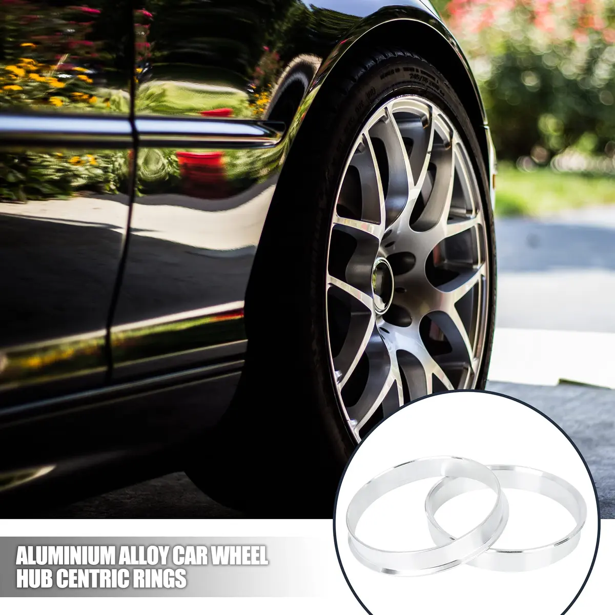 X AUTOHAUX Aluminium Alloy Hub Centric Rings 56.6mm (2.23") to 54.1mm (2.13") | Eliminate Steering Vibrations - view 2