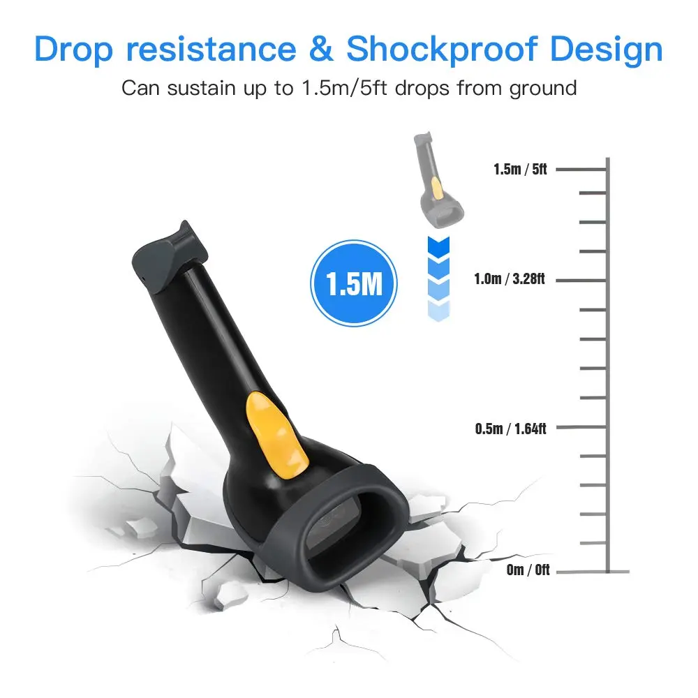 Eyoyo EY-H2 Handheld USB Wired 2D Barcode Scanner 16cm (6.29in) | POS Mobile Payment Reader - view 7