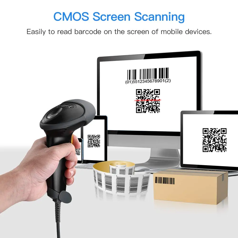 Eyoyo EY-H2 Handheld USB Wired 2D Barcode Scanner 16cm (6.29in) | POS Mobile Payment Reader - view 4